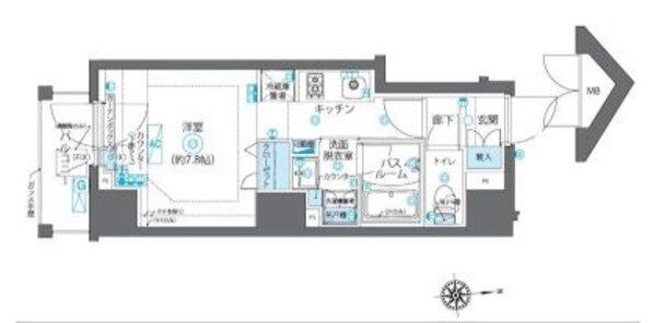 下落合駅 徒歩3分 9階の物件間取画像